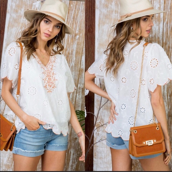 Boutique Tops - 🔆BEAUTIFUL & TRENDY EMBROIDERED TOP🔆